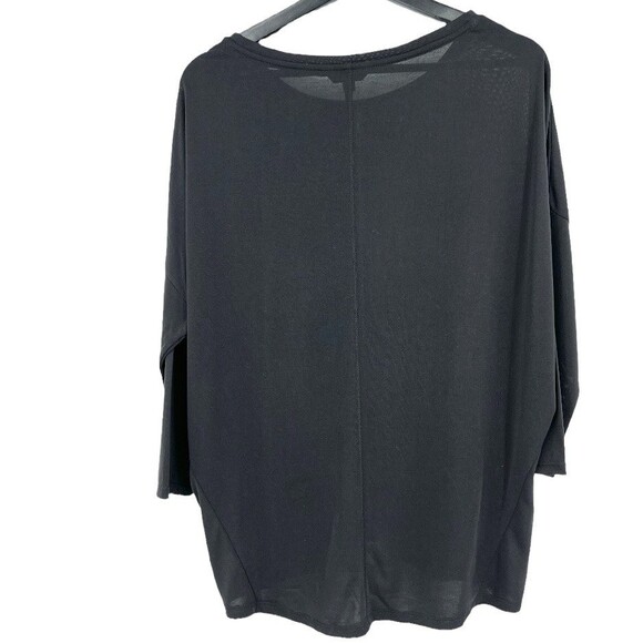 Black Tunic Top Size Medium Women's Middle seam New Ophelia Roe - Picture 4 of 12